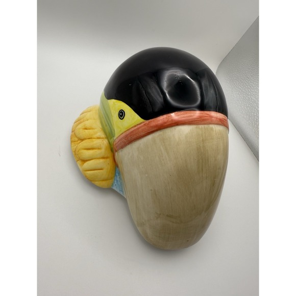 Vintage Toucan Exotic Colorful  Bird Cookie Jar - Picture 15 of 16